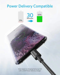2-Pack New Nylon USB C to USB C Cable (3.3 ft 60W)