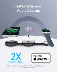 Anker MagGo Wireless Charging Station (3-in-1, Foldable Pad) and Anker Nano Charger (20W)