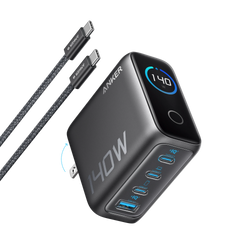 Anker Charger (140W, 4-Port, PD 3.1) with USB-C Cable WM