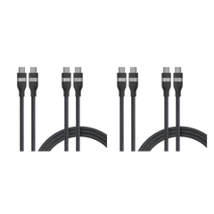 Anker USB-C to USB-C Cable (3 ft / 6 ft, 240W, Upcycled-Braided, 4-Pack)