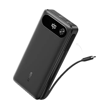 Anker Power Bank (20K, 87W, Built-In USB-C Cable) WM