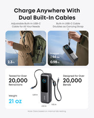 Anker Laptop Power Bank (25K, 165W, Built-In and Retractable Cables) and Anker Laptop Charger (140W, 4-Port, PD 3.1) with USB-C Cable and Anker Nano Power Bank (10K, 45W, Built-In Retractable USB-C Cable)
