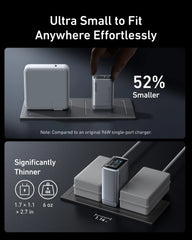 Anker Prime Charger (100W, 3 Ports, GaN) and  USB-C to USB-C Cable (240W, 6 ft)